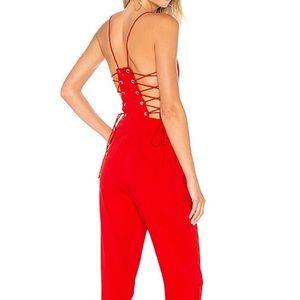 Revolve Kathleen Strappy Jumpsuit - Red XXS, new with tags